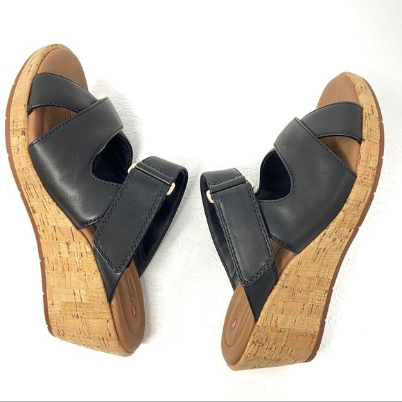 New CLARKS UNSTRUCTURED Un Plaza Sandals Black - Picture 5 of 8